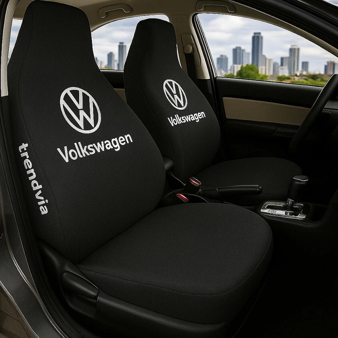 Volkswagen Siyah Renk Ön ve Arka Koltuk Kılıfı Penye Servis Seti – Araba Koltuk Koruyucu