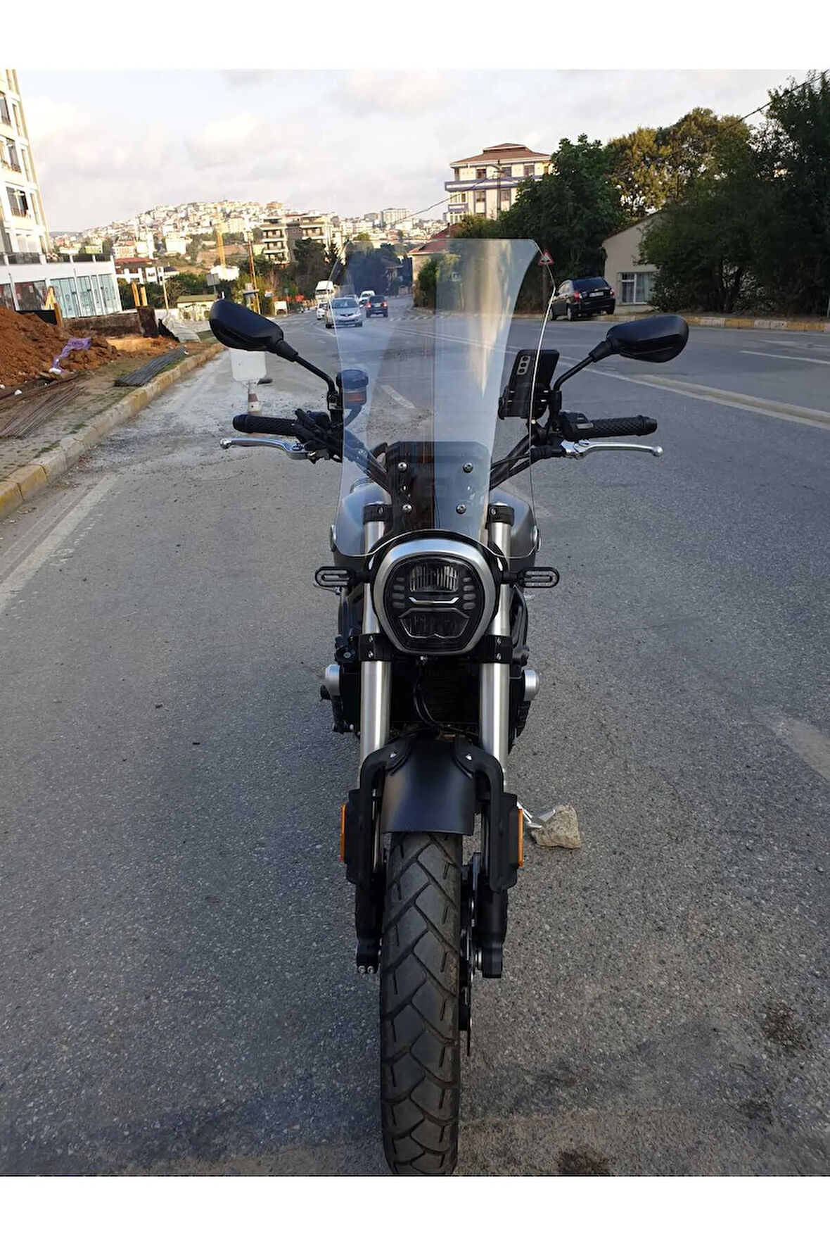 Voge ACX 525 Siperlik Ön Cam 2023 2024 Model 58cm Şeffaf Renkli 4mm