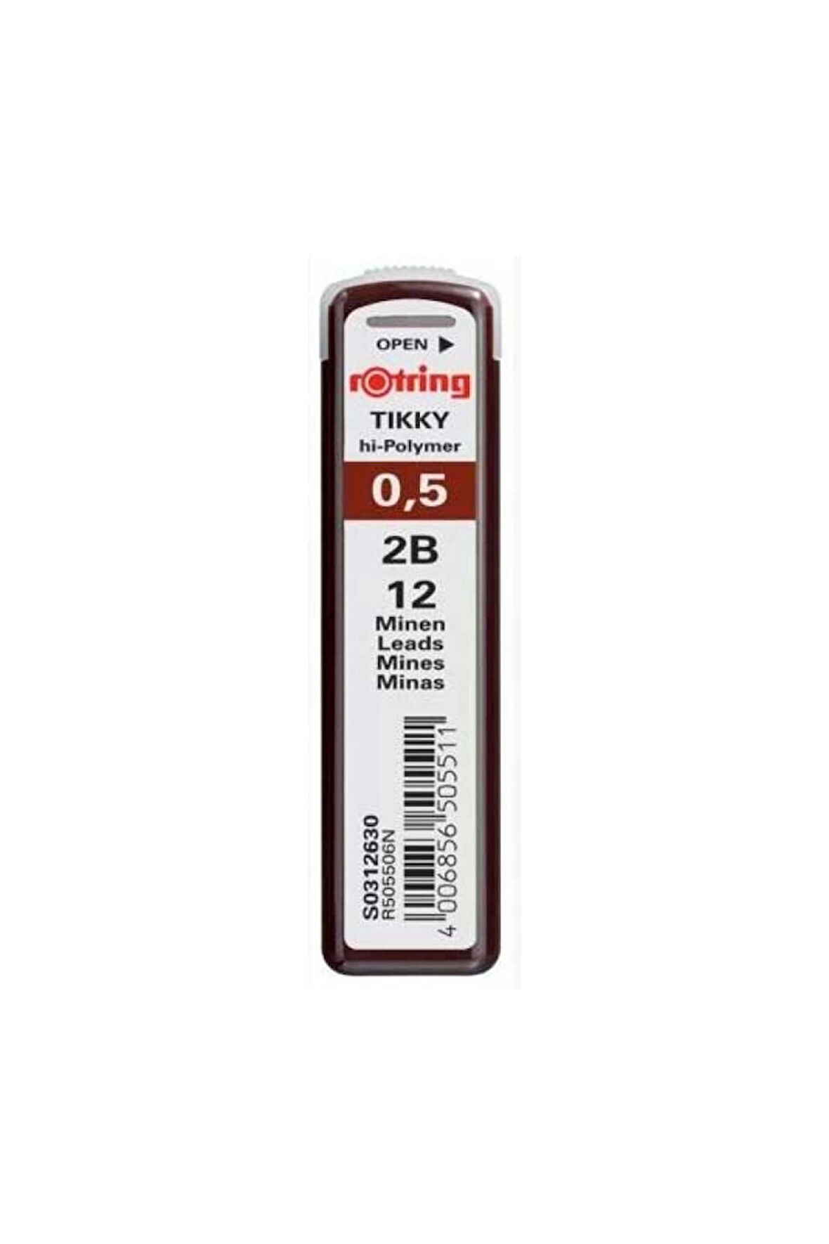 Tikky Hi-polymer Mekanik Kurşun Kalem Ucu, 0,5mm, 2b, 0.5 Mm