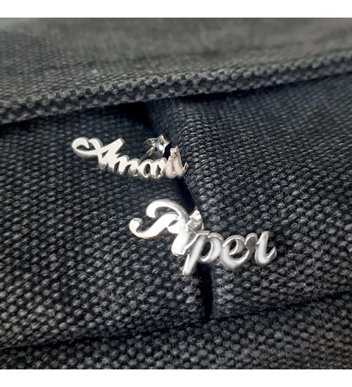 Vaoov 925 Ayar Gümüş Kişiye Özel İsim Küpe
