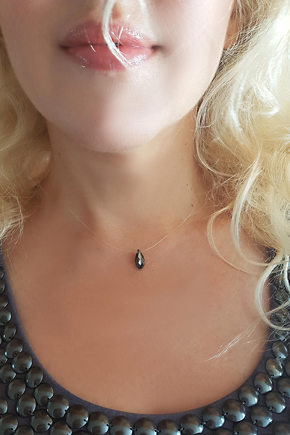 Swarovski Taşlı Gümüş Hayalet Kolye