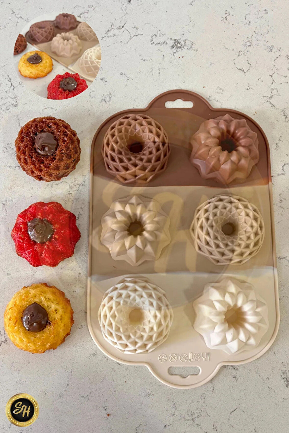 6 LI Silikon Muffin Kek Kalıbı Mutfak Kurabiye