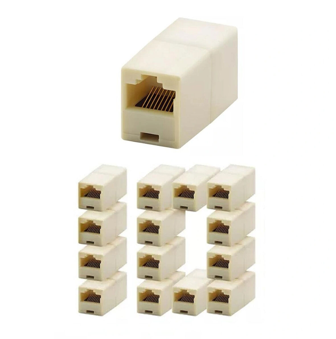 Hadron HD4062 Adsl Cat5 Cat6 Rj45 Dişi dişi-RJ45 Birleştirici-İnternet kablo uzatma ara adaptör RJ45 Ara aparat 10 adet