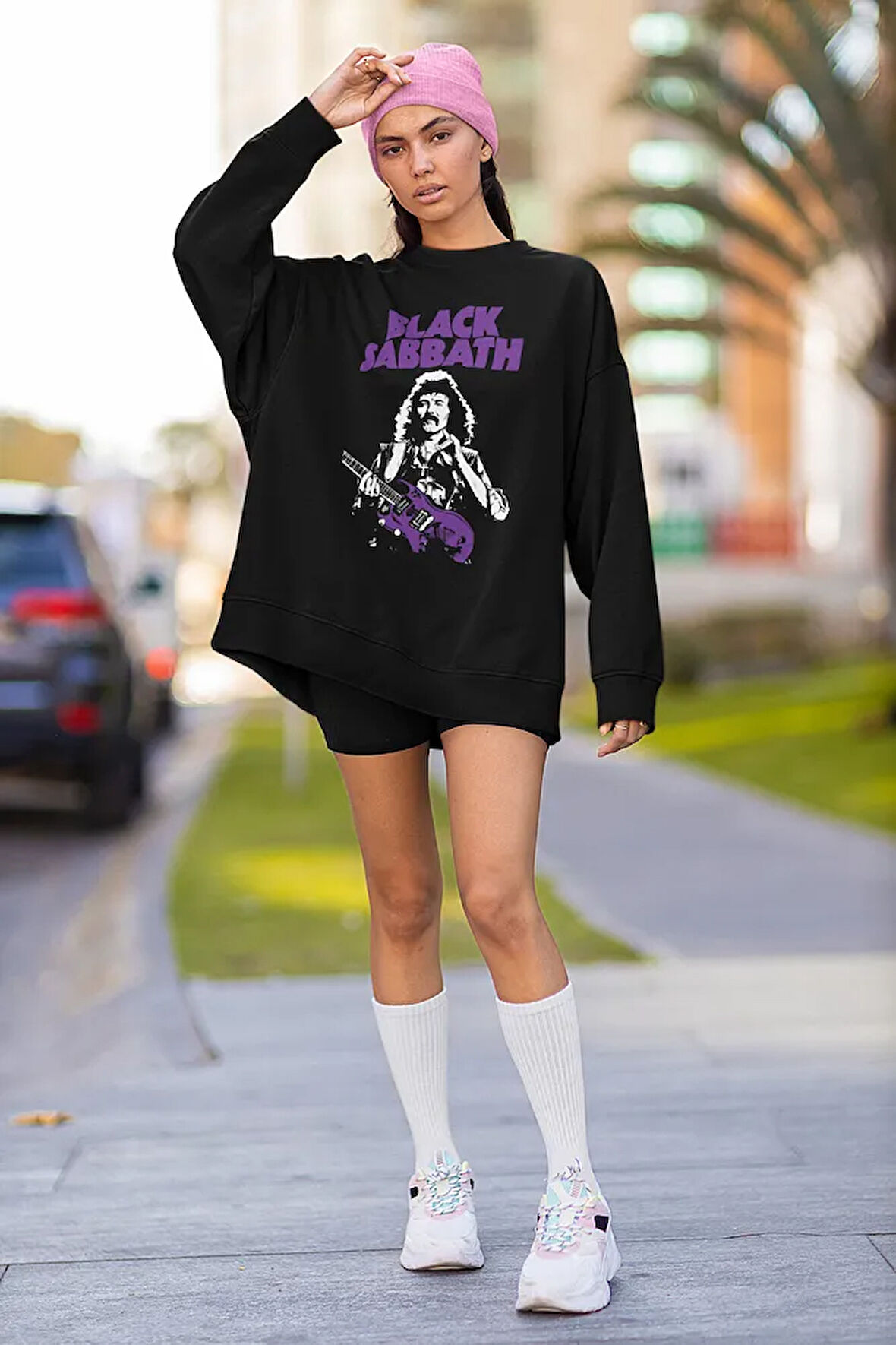 Black Sabbath Baskılı Unisex Oversize Müzik Grubu Sweatshirt