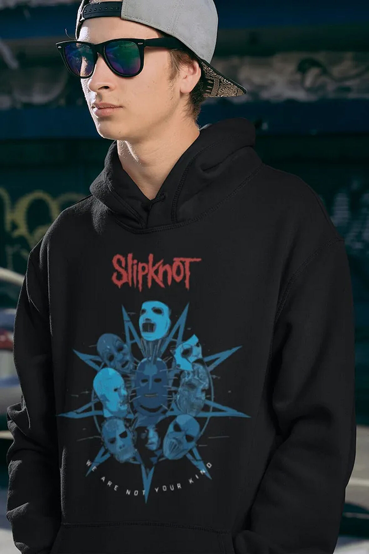 Slipknot We Are Not Your Kind Yazılı Unisex Oversize Hoodie