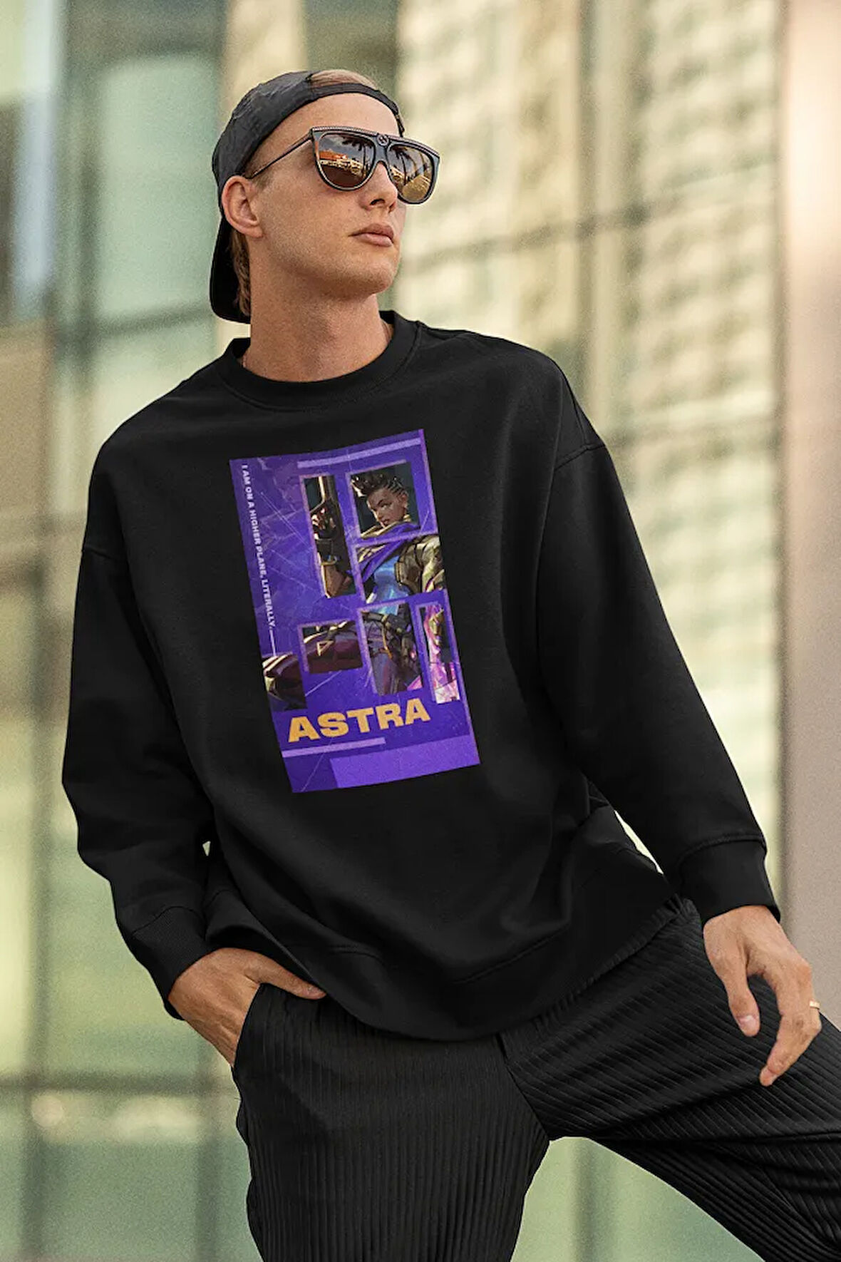 Astra Karakter Baskılı Unisex Oversize Vallorant Sweatshirt
