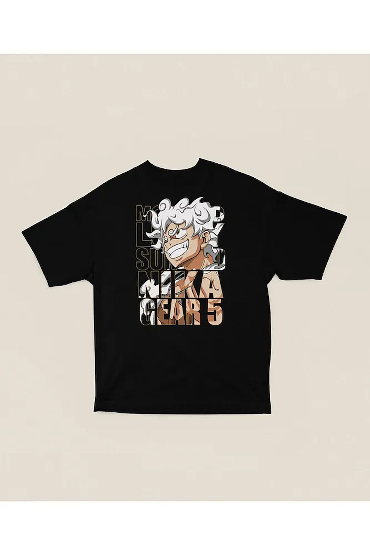 Nika Gear 5 Anime Karakter Baskılı Unisex Oversize Tişört