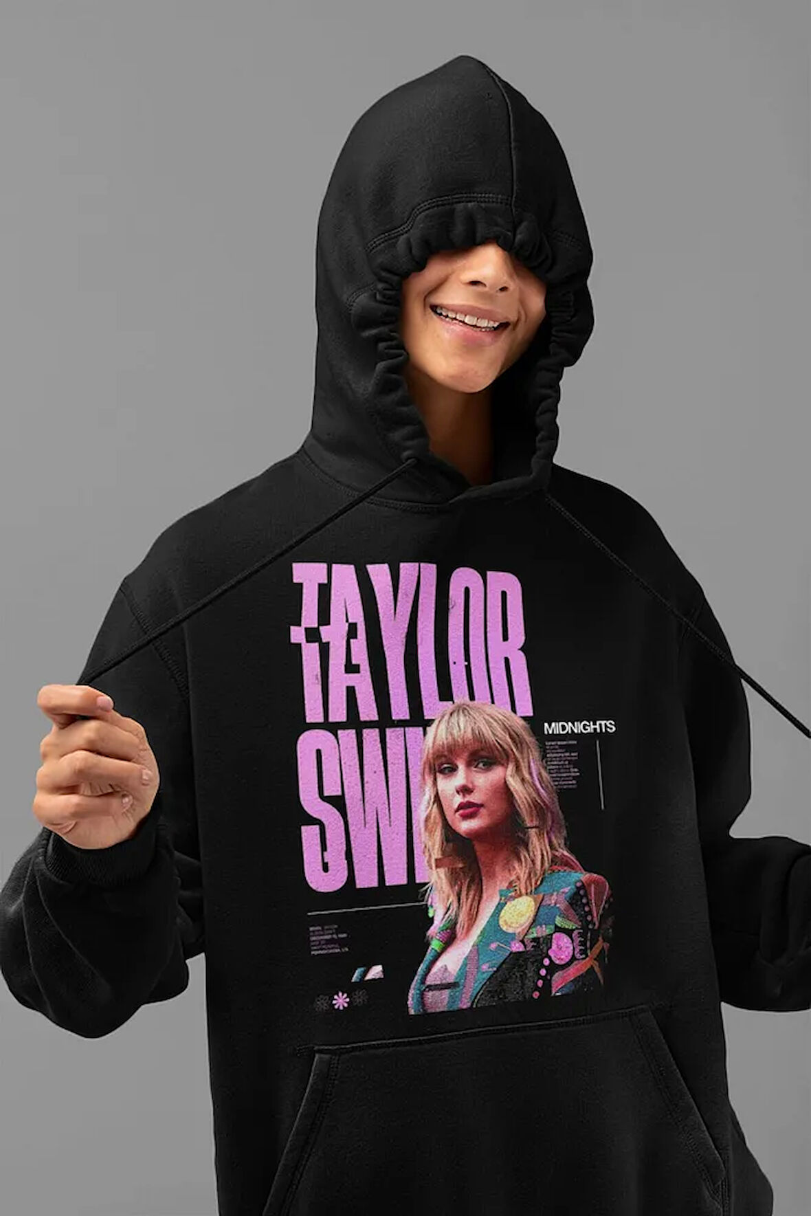 Taylor Swift Midnights Baskılı Unisex Oversize Şarkıcı Hoodie
