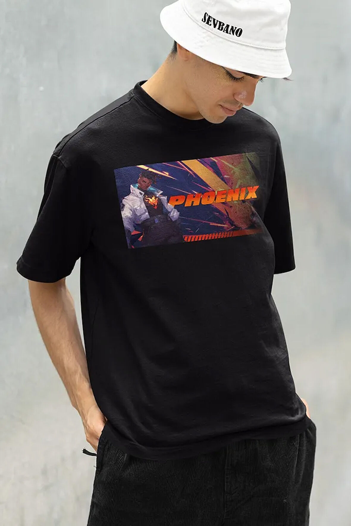 Phoeniix Baskılı Unisex Oversize Vvalorant Karakter Tişört