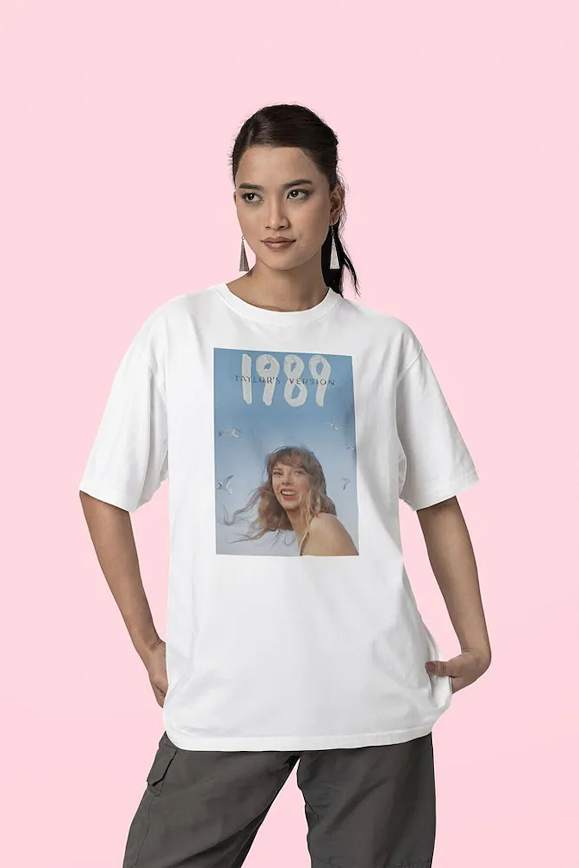 Taylor Swift 1989 Baskılı Unisex Oversize Tişört