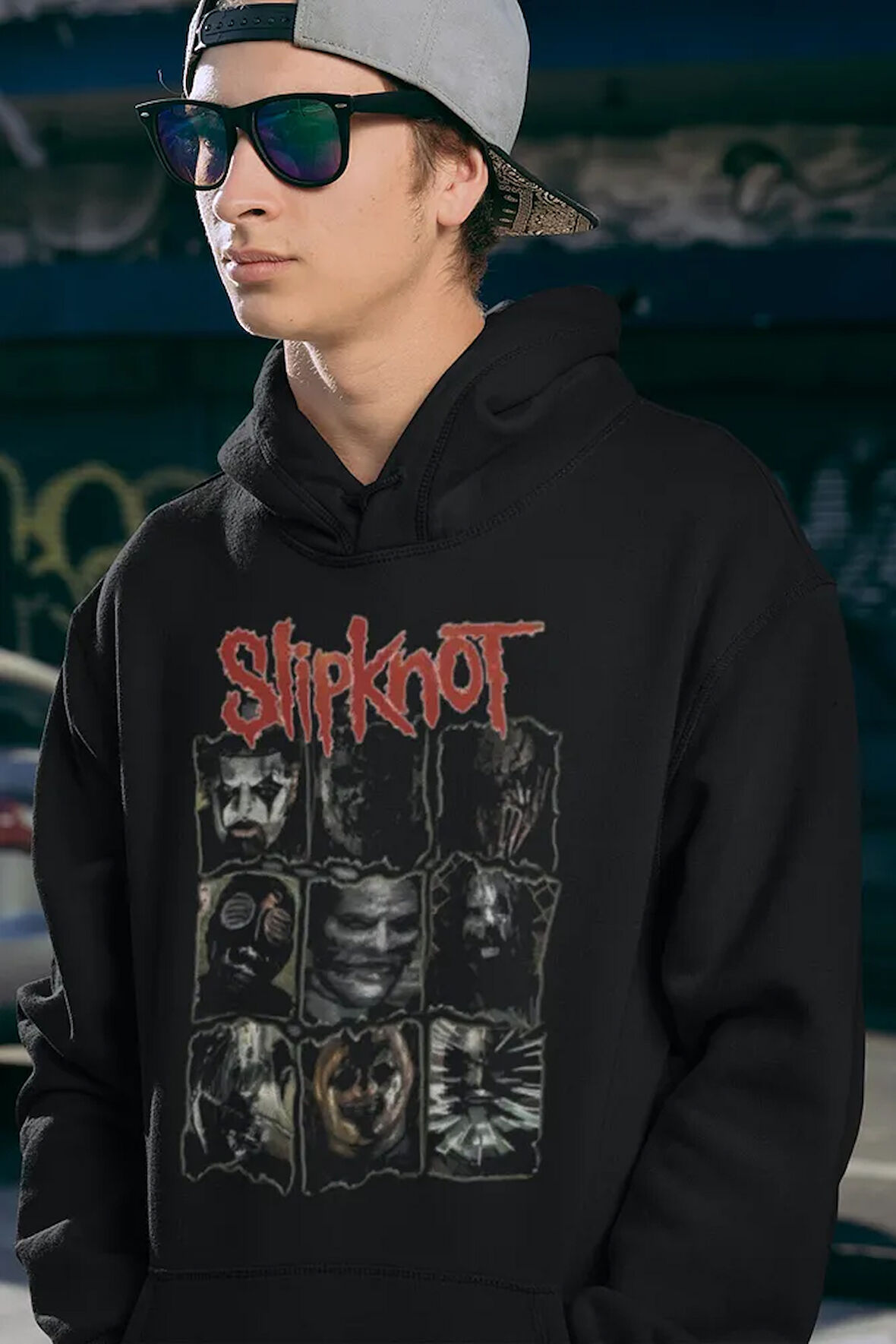 Slipknot Baskılı Unisex Oversize Rock  Metal Hoodie