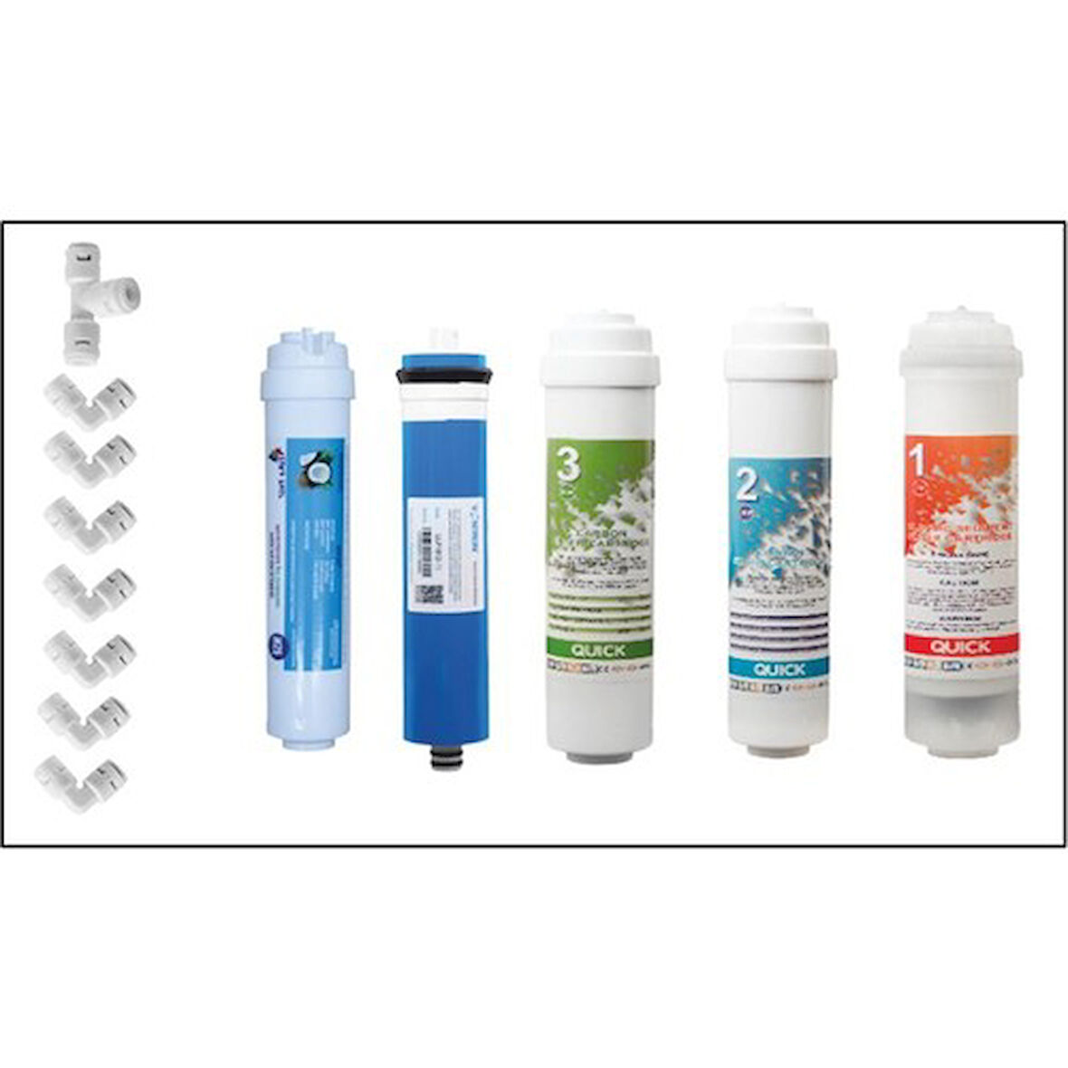 Tüm Kapalı Kasa  Su Arıtma Cihazı Inline 5'li Filtre Seti