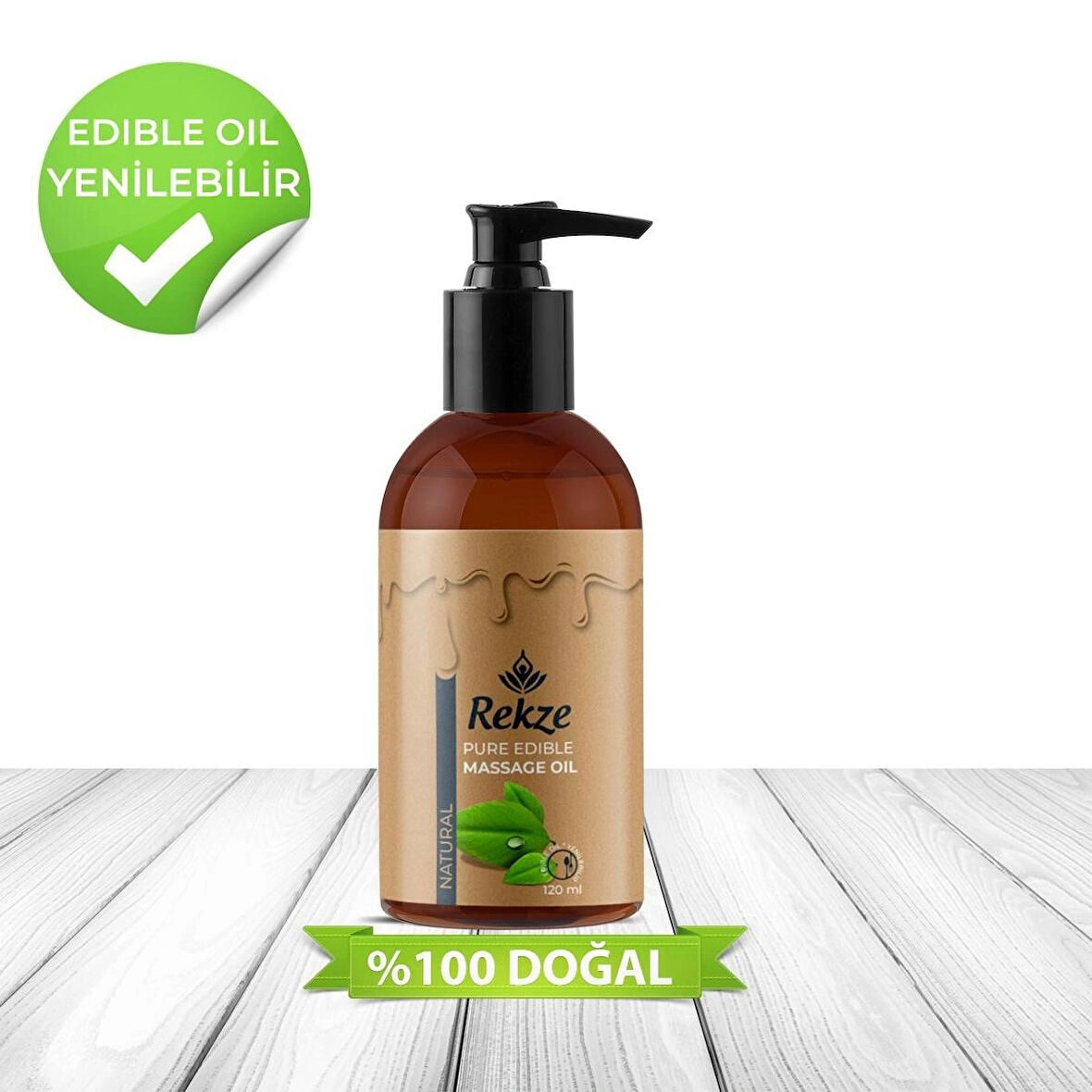 Rekze Massage Oil Warming And Natural Isıtıcılı Ve Kokusuz Vücut Masaj Yağı 120 Ml