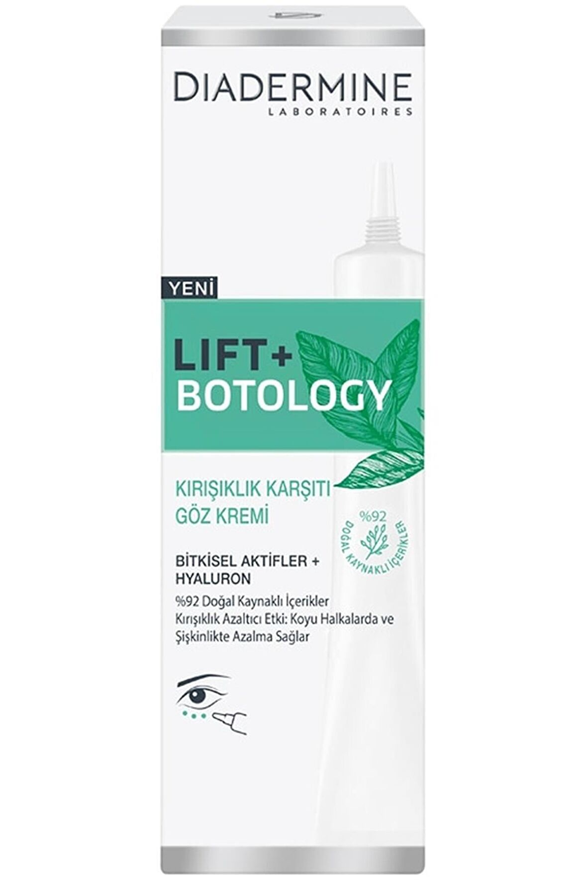 Diadermine Lift+ Botology Şişkinliğe Karşı Etkili Kırışıklık Karşıtı Bitki Özlü Göz Kremi 15 Ml