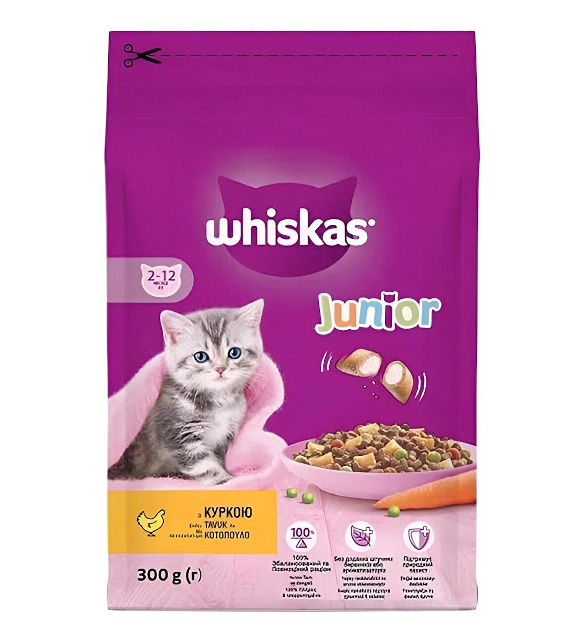 Whiskas Tavuklu Yavru Kedi Kuru Maması 300 Gr