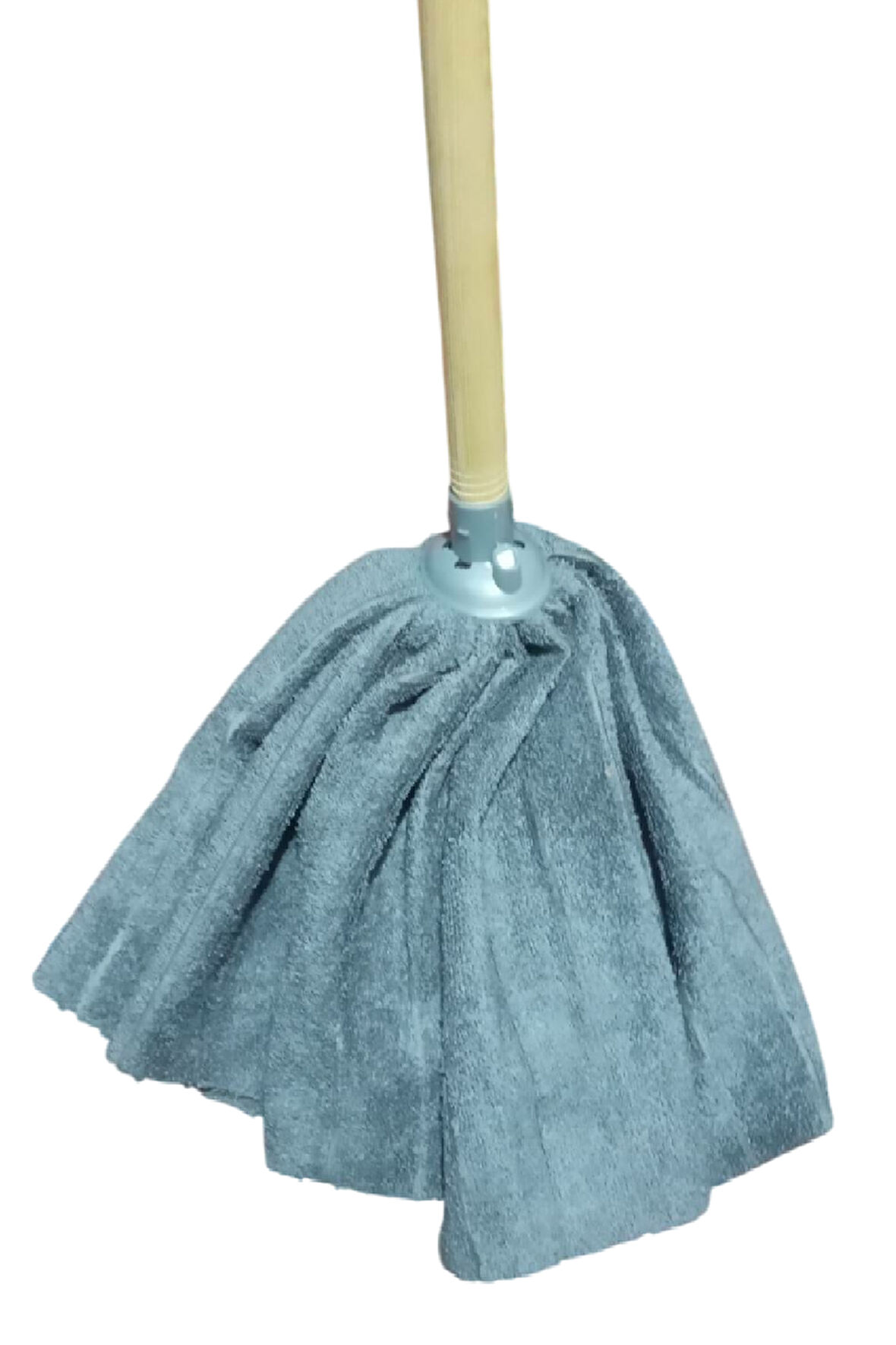 1 Adet Mop 1 Adet Ahşap Sapı ile takım Mikrofiber Vileda Tipi Mop Paspas Gri 