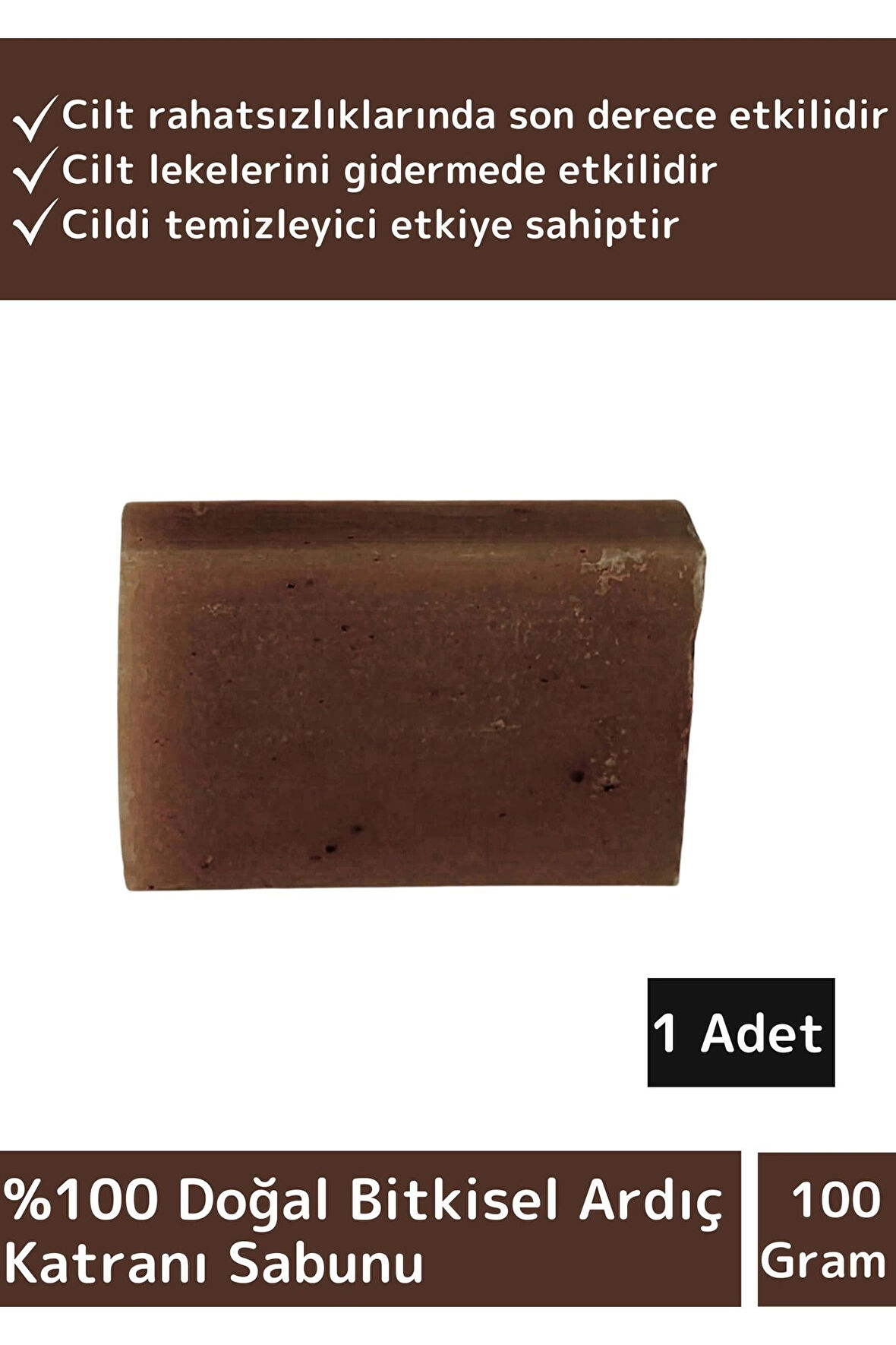 Bitkisel Ardıç Katranı Sabunu Doğal Üretim Tüm Cilt Tipleri İçin Uygun 1 Adet