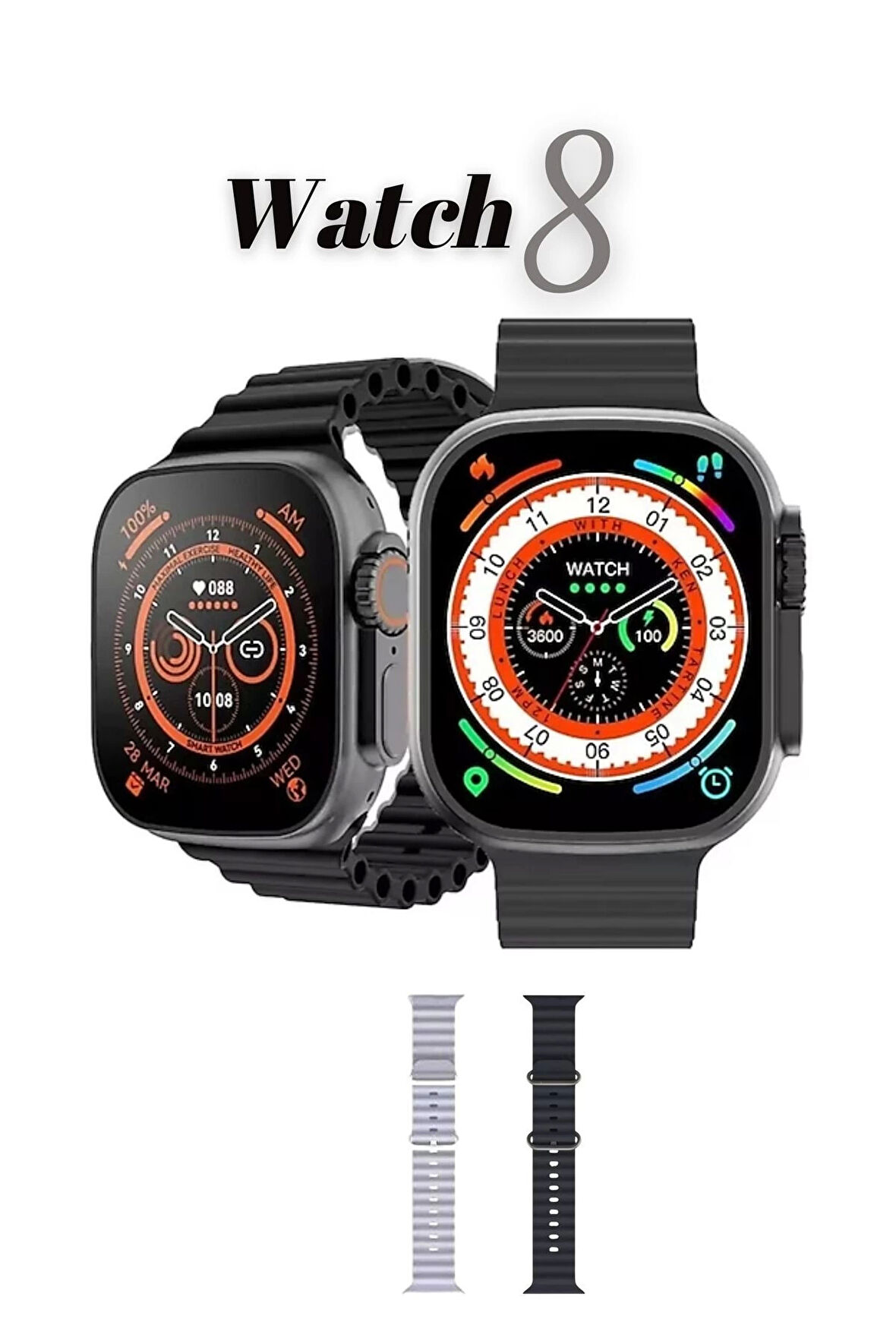 Watch 8 Series Bluetooth Ultra Smart +1 Strap Watch Premium Version