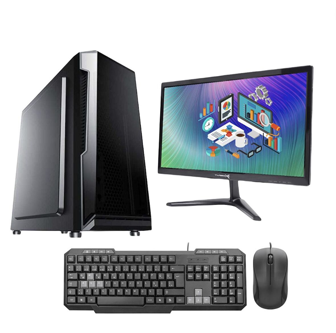Oleas WO40 İntel Core İ5-650 8GB Ram 256GB SSD 19" Masaüstü Bilgisayar