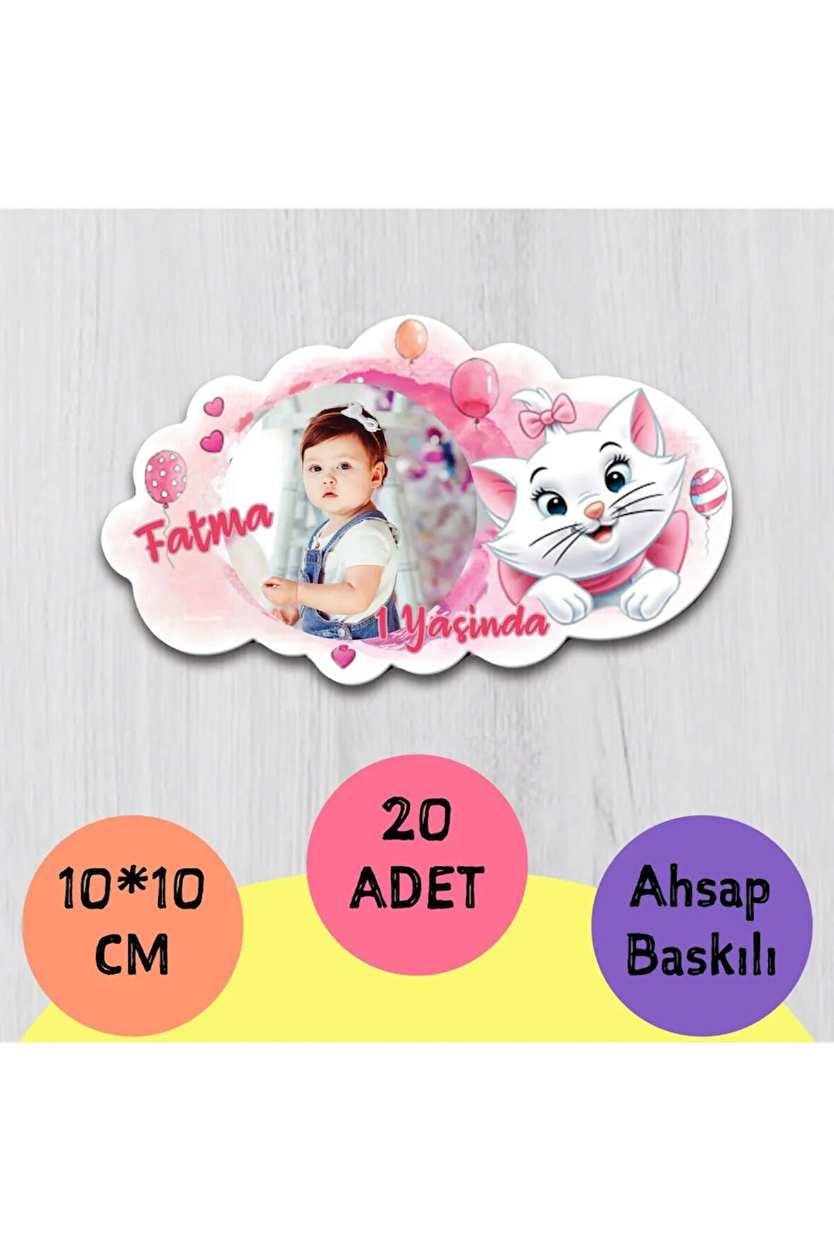 1-2-3-4-5-6 Yaş Magneti 50 Adet