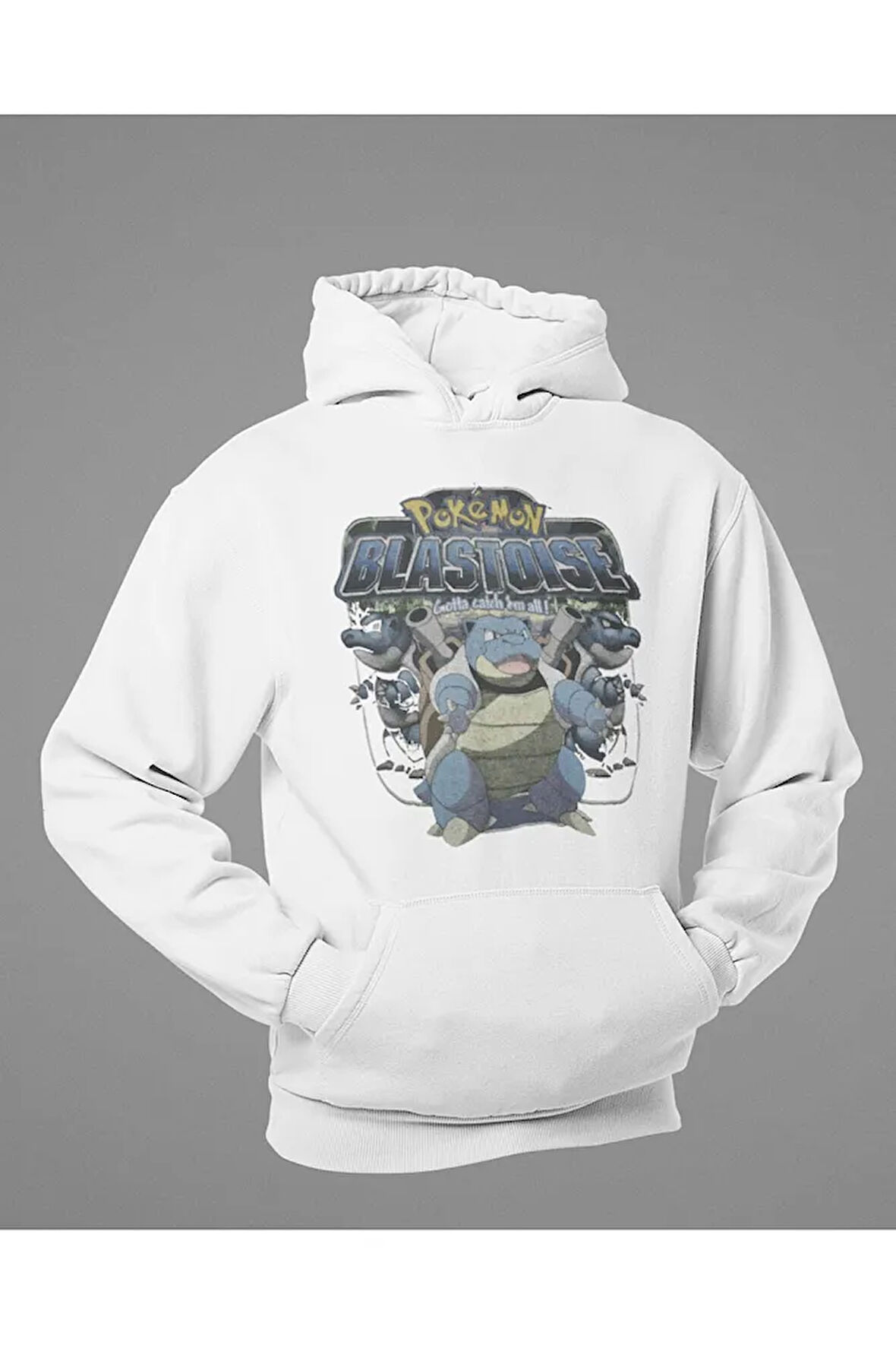 Pokemon Blastoise Baskılı Unisex Oversize Hoodie