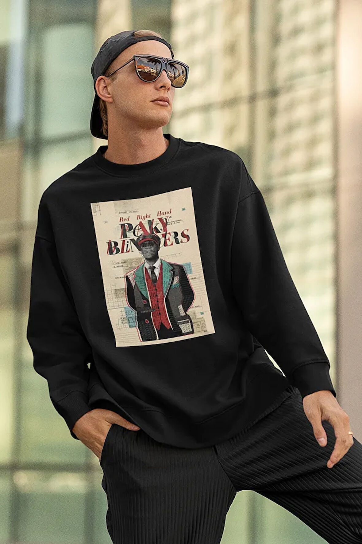 Peaky Blinders Tasarım Baskılı Unisex Oversize Tommy Shelby Sweatshirt
