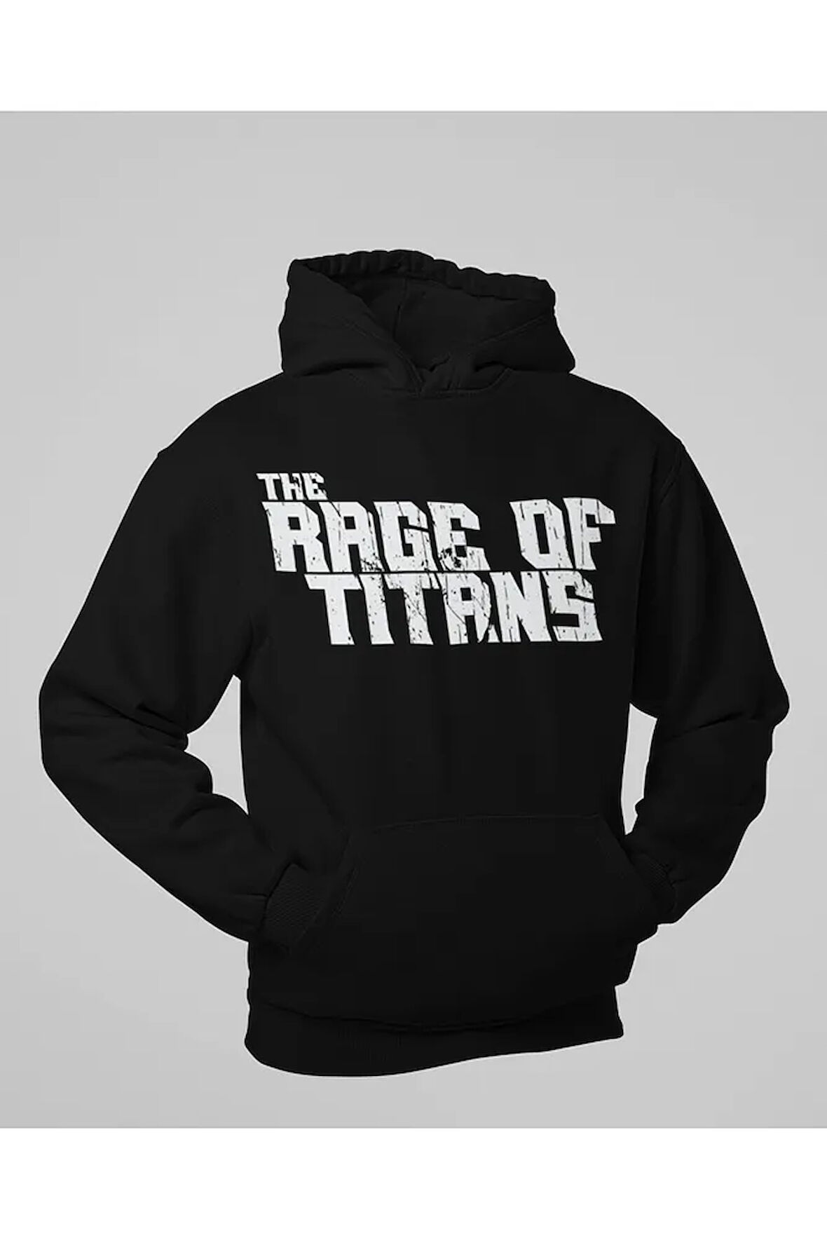 The Rage Of Titans Yazılı Unisex Oversize Hoodie