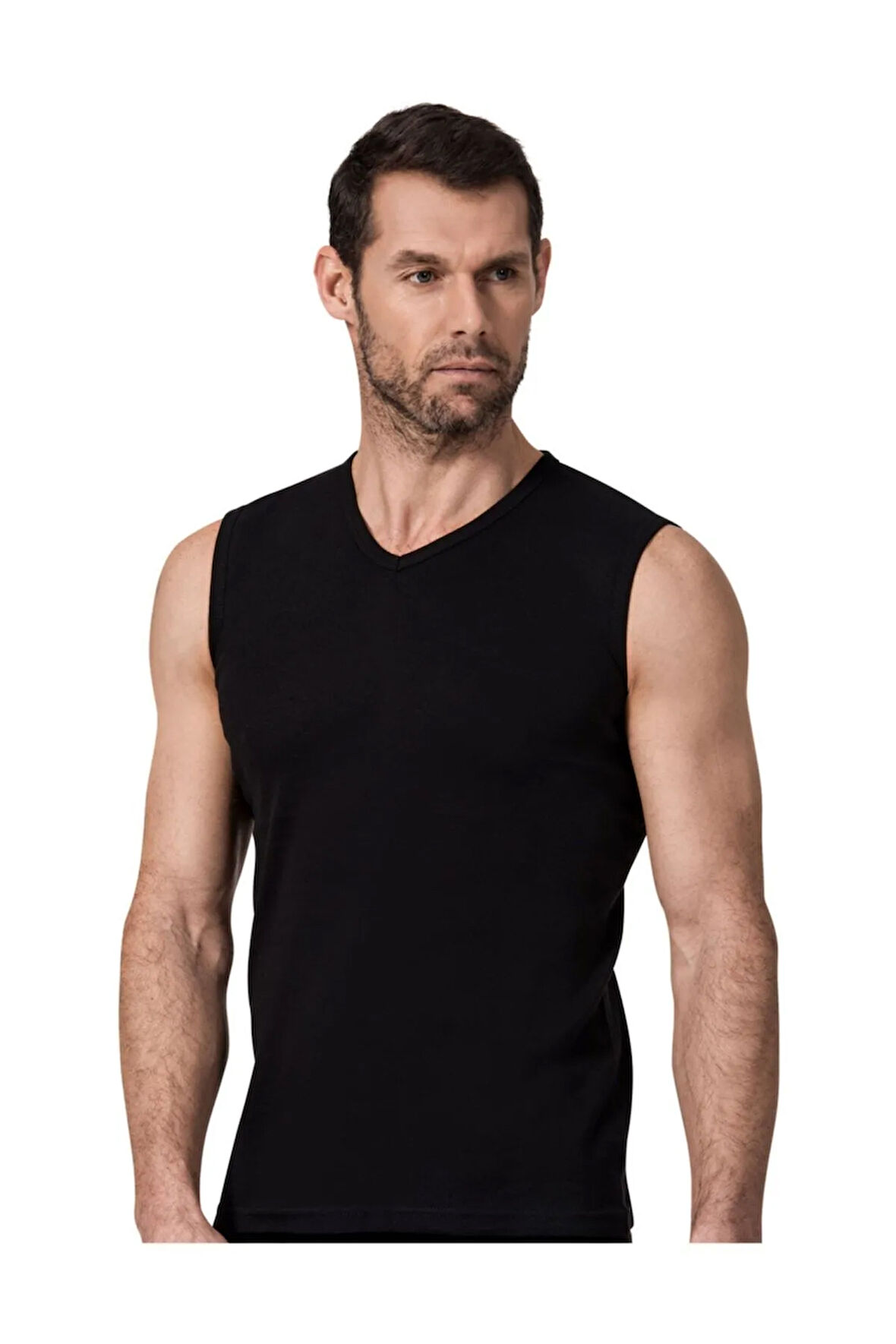 3 Çift Siyah Renk Namaldi Ribana Kolsuz Atlet