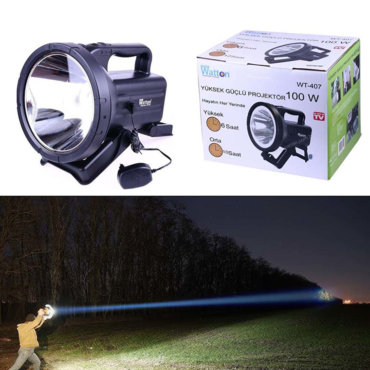 En Yüksek Işık En Fazla Dayanıklı Büyük Fener Wt-407
