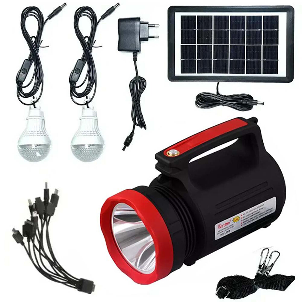 SOLAR GÜNEŞ ENERJİLİ FENER IŞILDAK LED AMPÜL WATTON WT-315