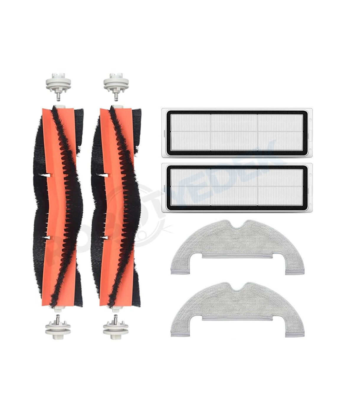 Xiaomi X10 Uyumlu Yedek Fırça Hepa Filtre Mop Seti-6 Parça