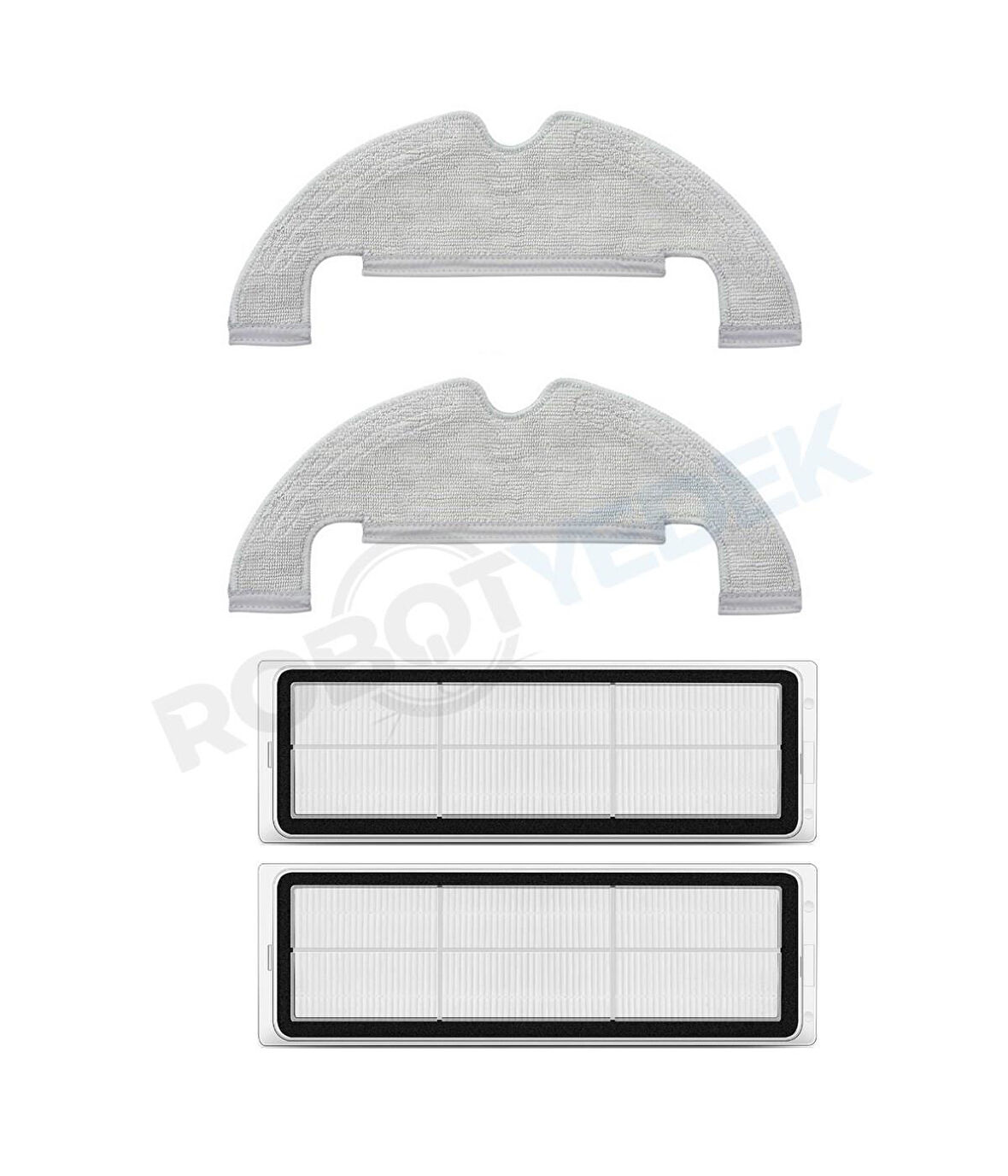 Xiaomi X10 Uyumlu Yedek Mop ve Hepa Filtre-4 Parça