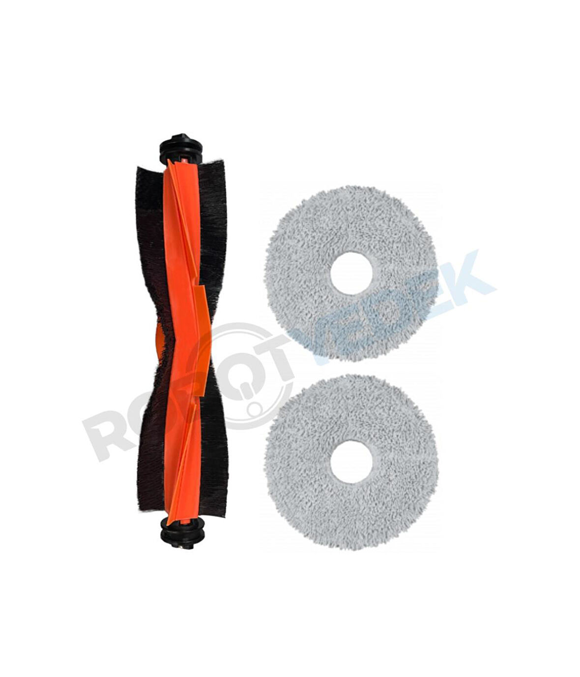 Xiaomi X10 Plus Uyumlu Yedek Siyah Ana Fırça ve Mop-3 Parça