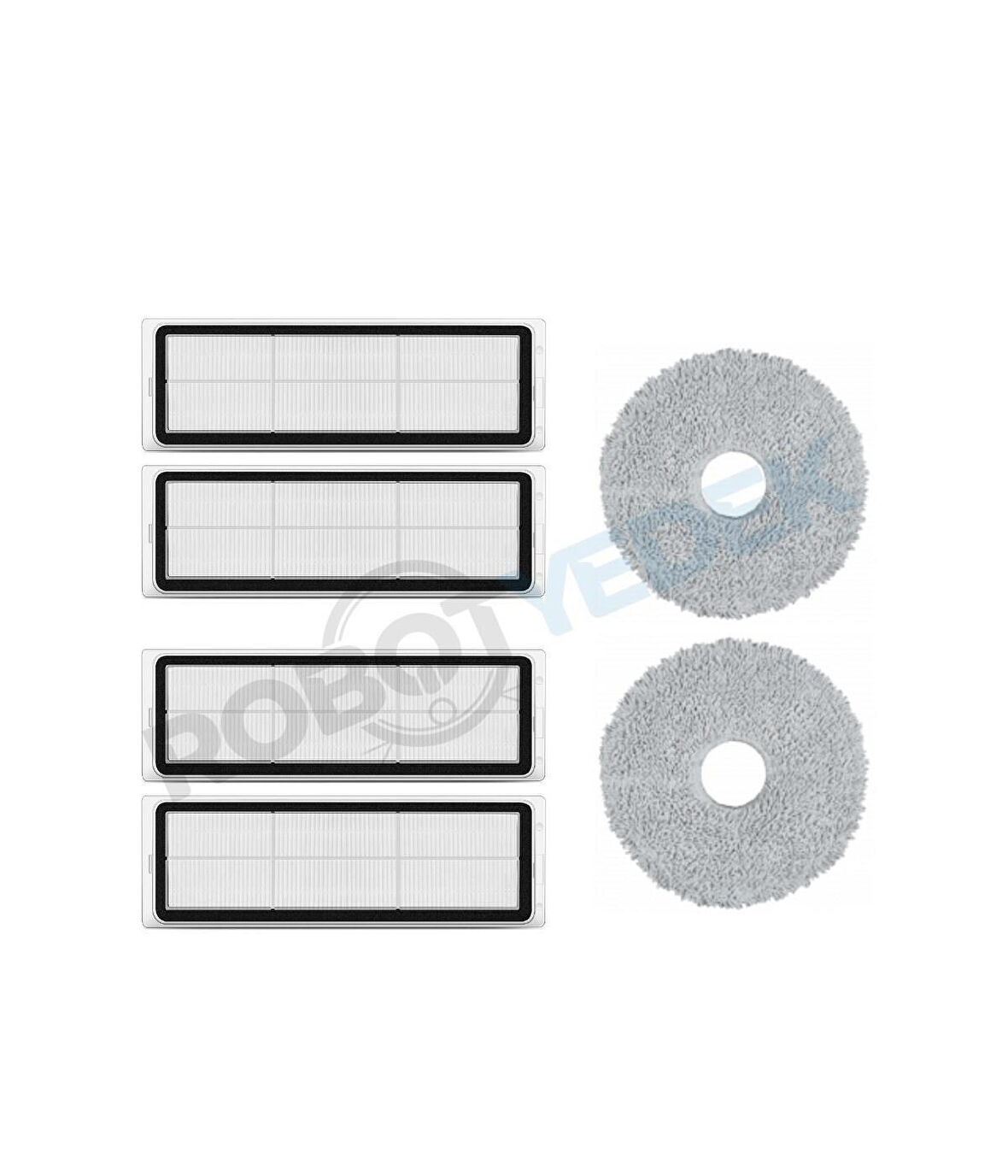 Xiaomi X20 Plus Uyumlu Yedek Hepa Filtre ve Mop-6 Parça