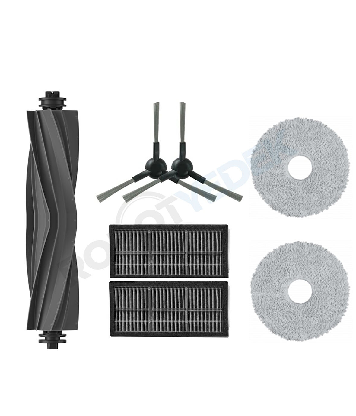 Dreame X30 Ultra Uyumlu Kauçuk Fırça Hepa Filtre Mop Seti-7 Parça