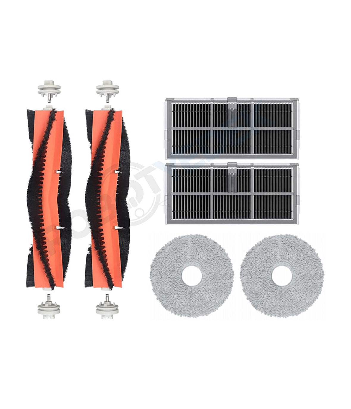 Dreame X30 Ultra Uyumlu Fırça Hepa Filtre Mop Seti-6 Parça