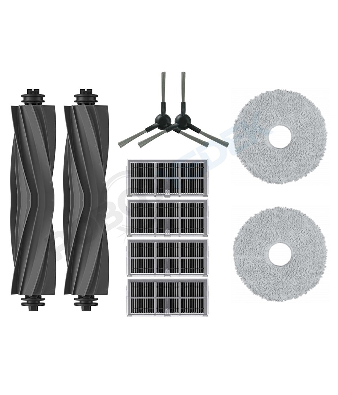 Dreame X30 Ultra Uyumlu Kauçuk Fırça Hepa Filtre Mop Seti-10 Parça