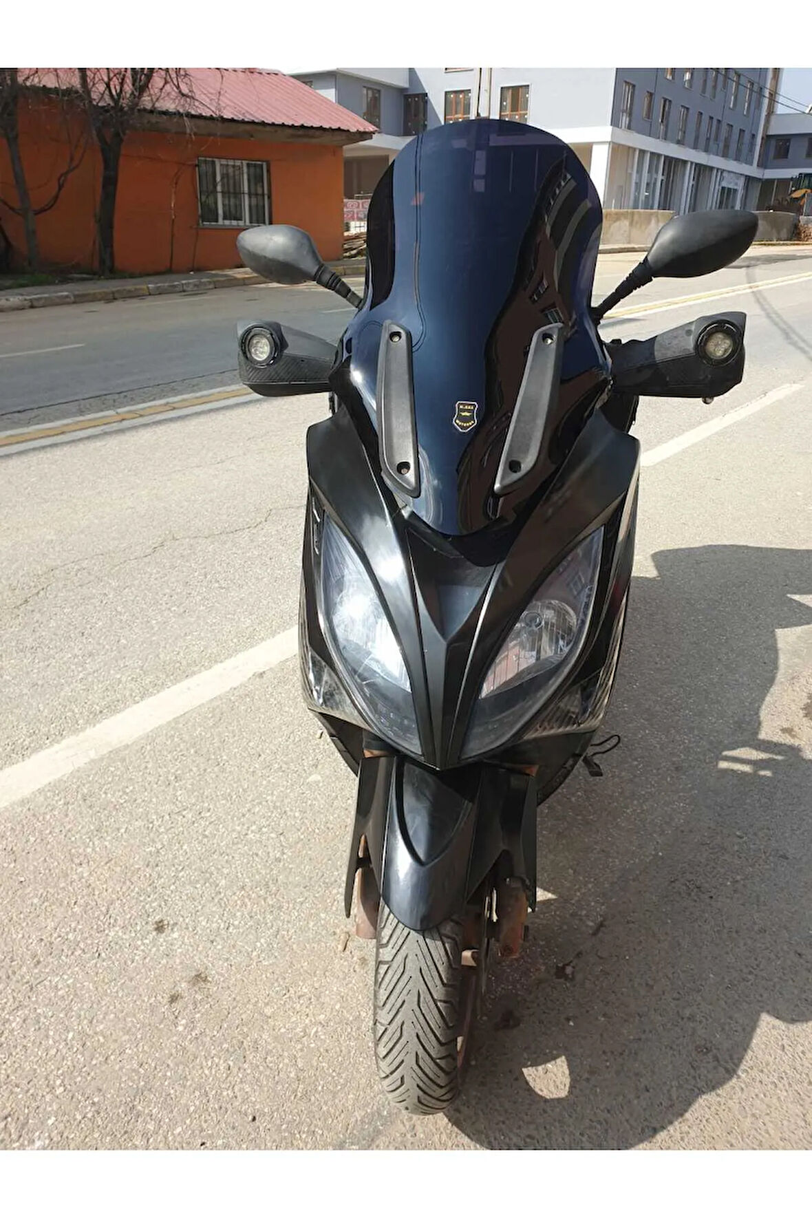 Kymco Xciting 250 500 R Siperlik Ön Cam 2010 2011 Model 72cm Siyah Renkli 4mm UZUN CAM