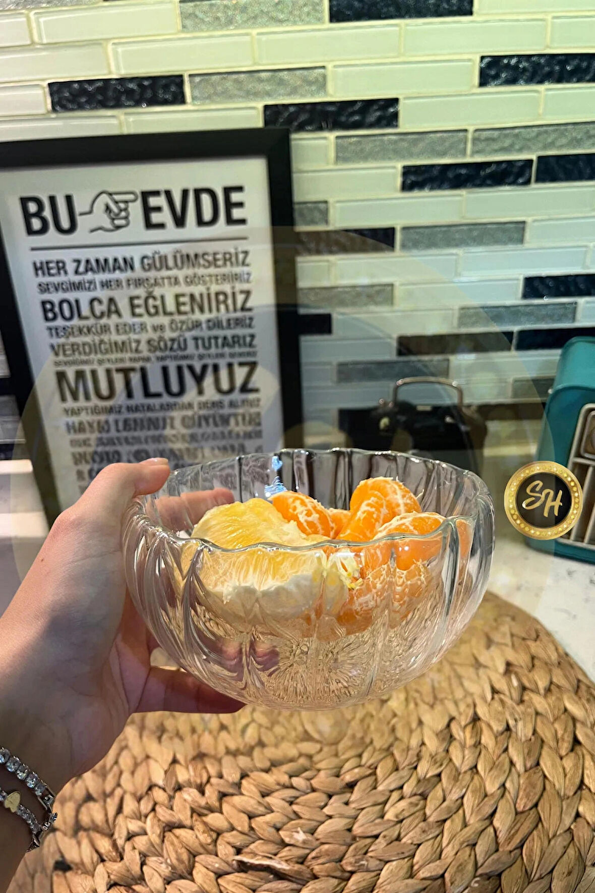 Burgulu Cam Kase 350 ML Borosilikat Cam Çift Cidarlı Çorba Tatlı Kasesi Sunum Kasesi 13x13