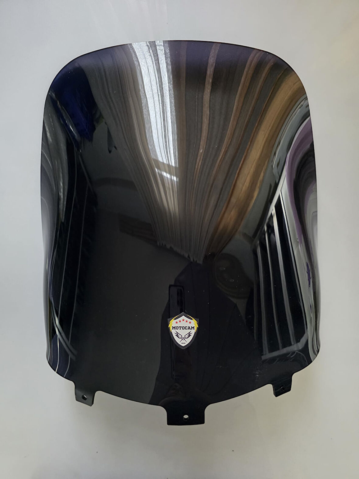 MOTOCAM Yamaha Xmax Siperlik Ön Cam 2007-2010 Model 47cm Siyah Renkli 4mm ORİJİNAL BOYLU