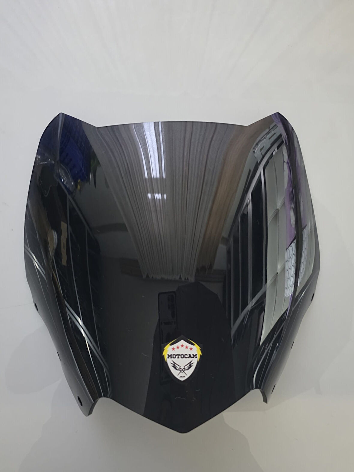 MOTOCAM Yamaha Xmax 250 Siperlik Ön Cam 2011-2013 Model 36cm Siyah Renkli 4mm SPORTİF