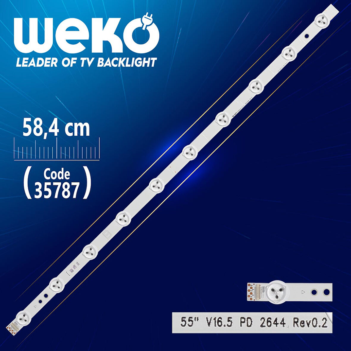 55 V16.5 PD 2644 REV0.2 - B TYPE - 58.4 CM 10 LEDLİ -