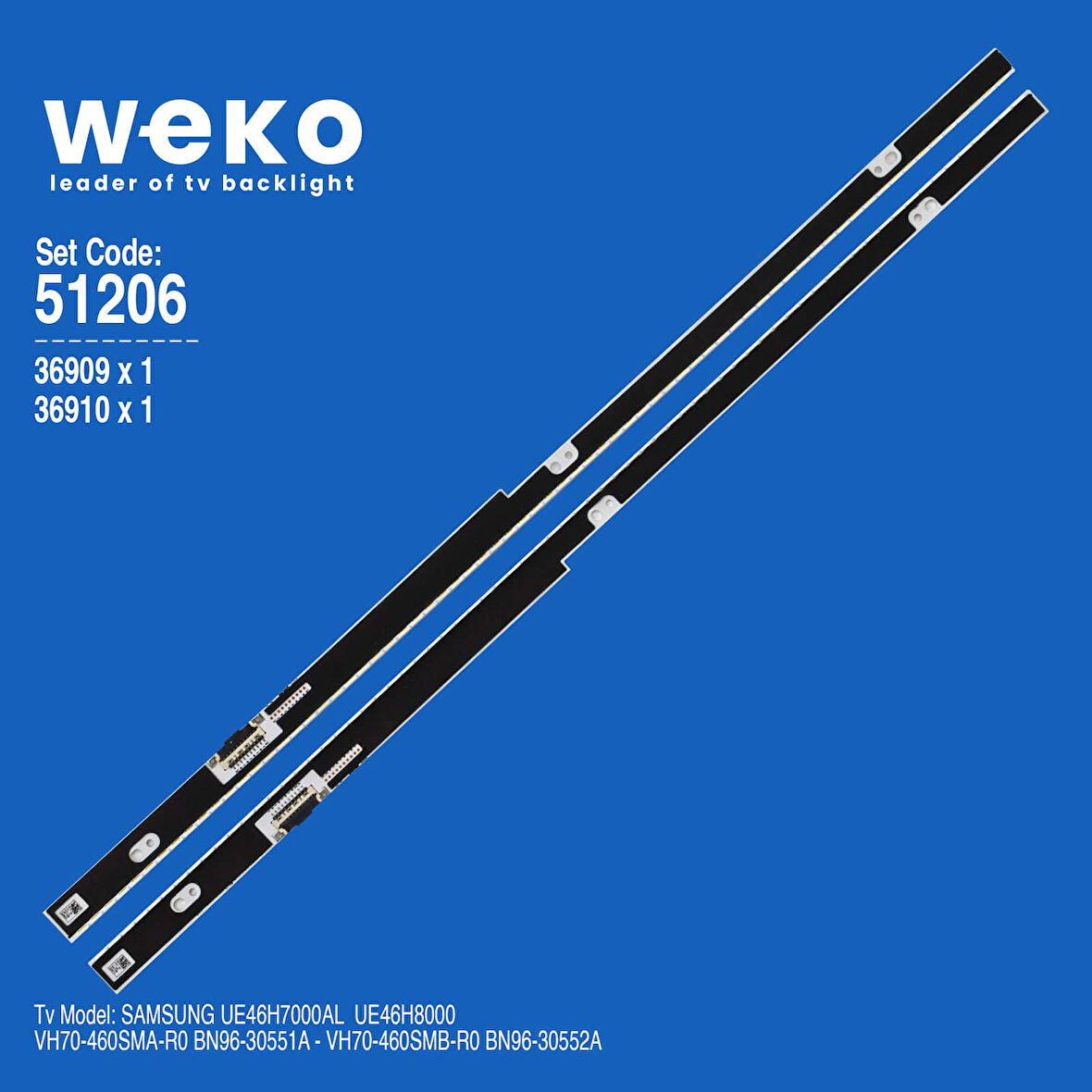 6206 36909X1 36910X1 VH70-460SMA/B 2 ADET LED BAR