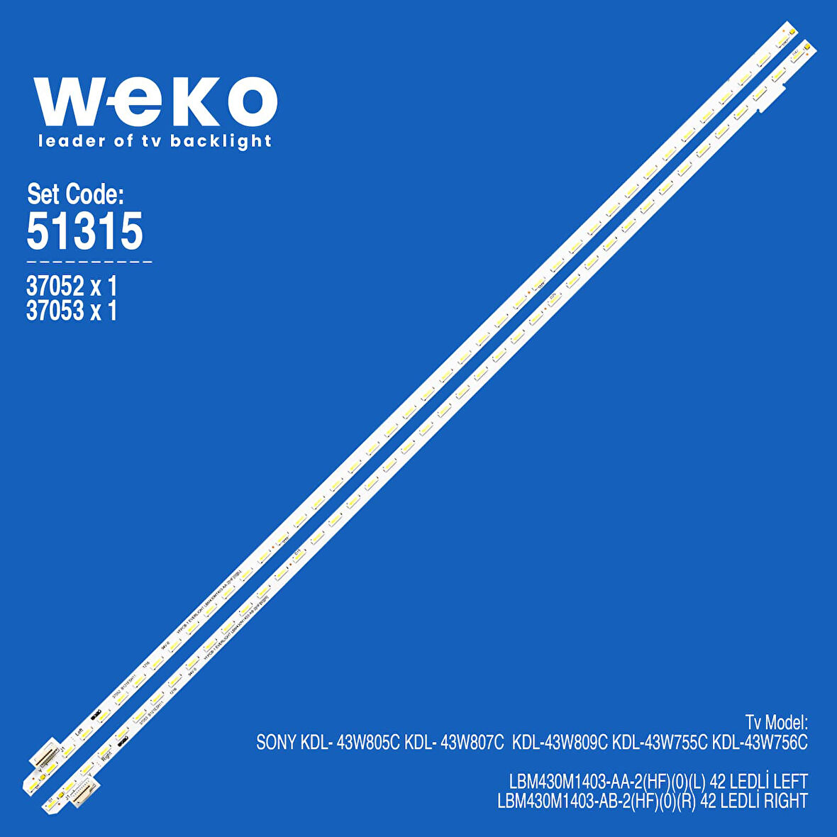 6315 37052X1 37053X1 LBM430M1 403-AA/AB 2 ADET LED BAR