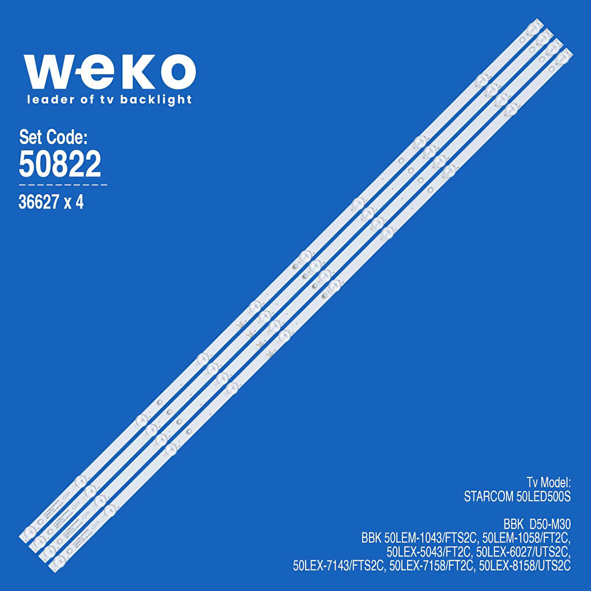 5822 36627X4 JS-D-JP50DM-A101EC 80510) E50DM1000/FHD 4 ADET LED BAR 6V