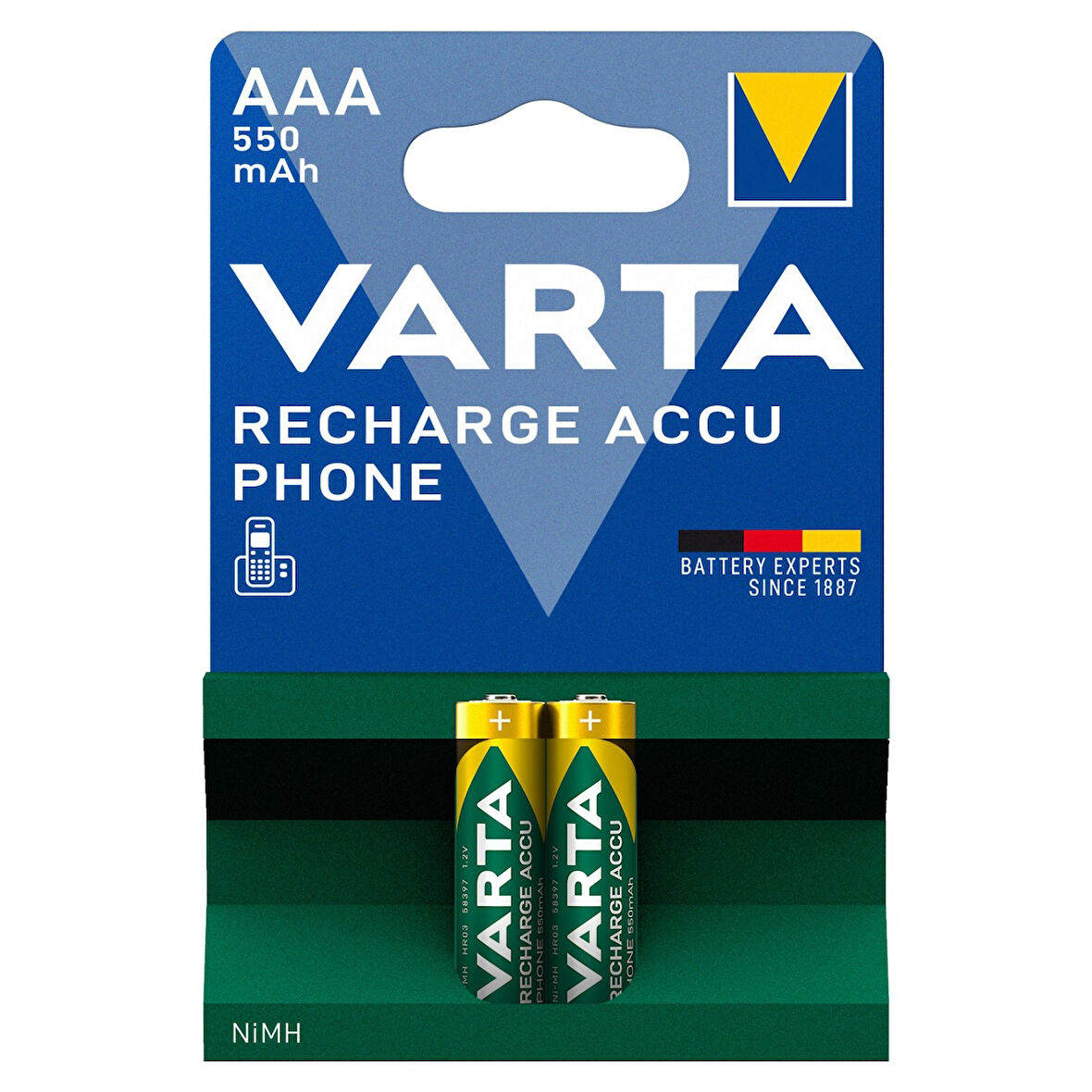 NI-MH 1.2 VOLT - 550 MAH HR03 AAA ŞARJLI 2Lİ İNCE KALEM PİL