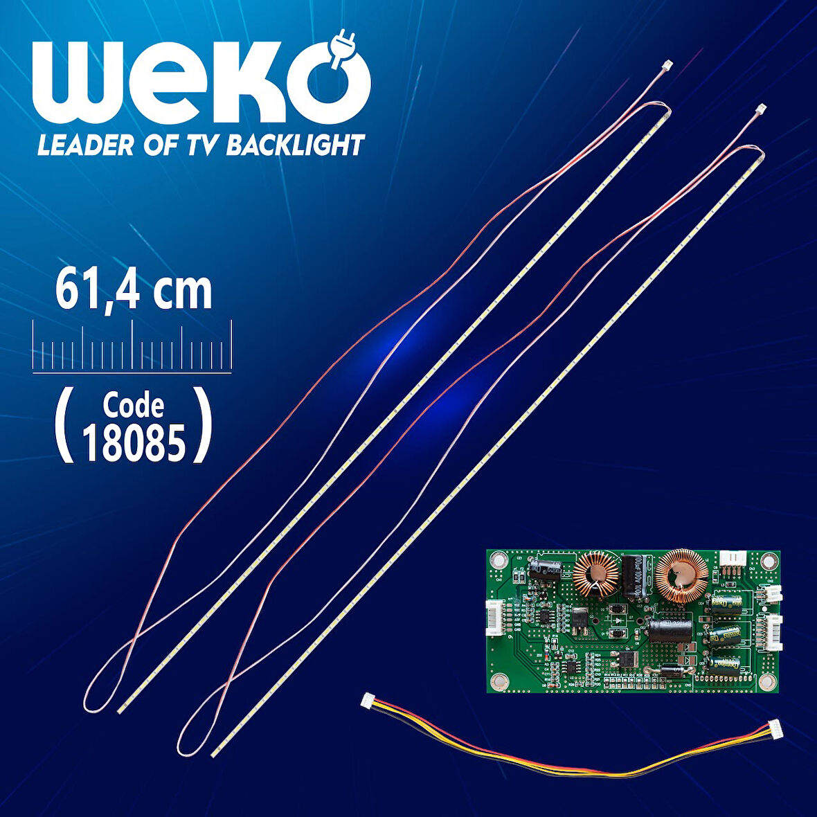 55 E-LED 72 LEDLİ 614MM 360-450MA 72-75V ÇİFT LED+SÜRÜCÜ+KABLO TAKIM