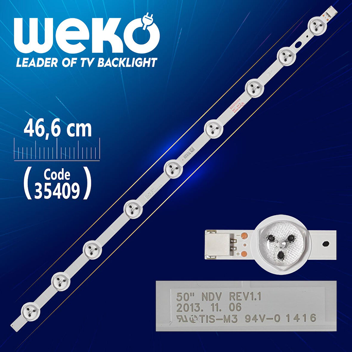 50 NDV REV1.1 - A TYPE - 46.6 CM 9 LEDLİ -