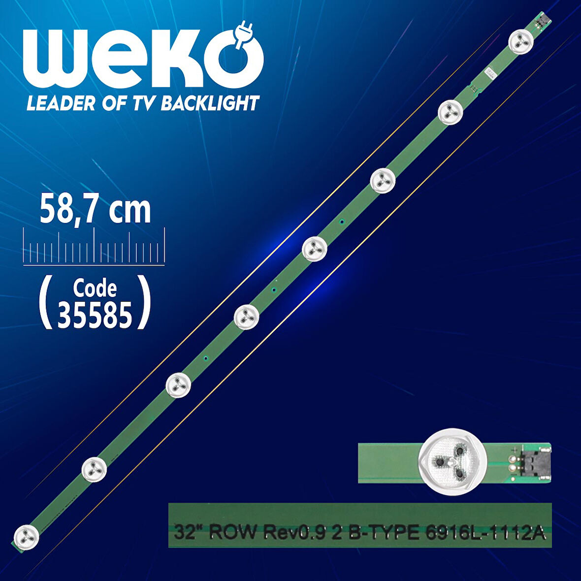 32 ROW REV0.9 2 B-TYPE 6916L-1112A - 8 LEDLİ 58.7 CM -