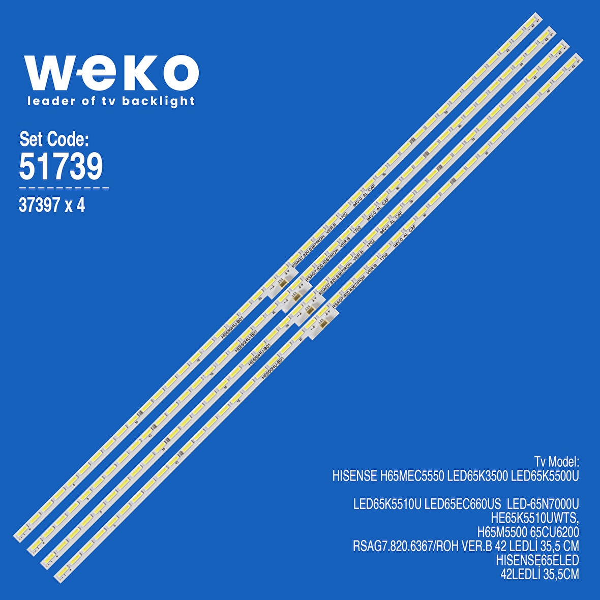 6739 37397X4 RSAG7.820.6367/ROH VER.B 4 ADET LED BAR